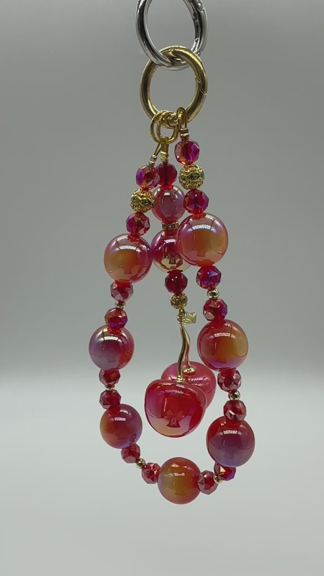 Red Cherry Cell Phone Chain